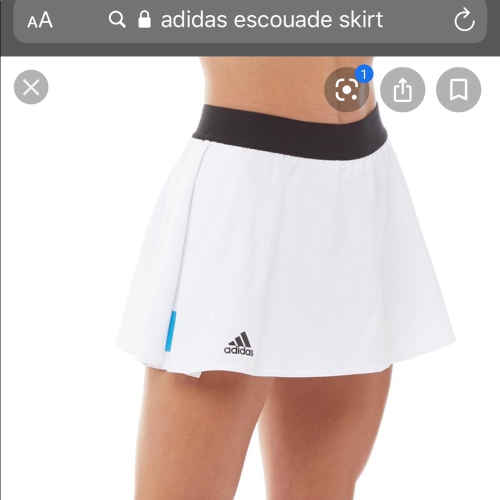 adidas white tennis skirt